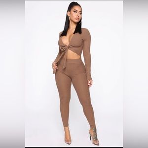 Fashion Nova Grace Sweater Set: Mocha